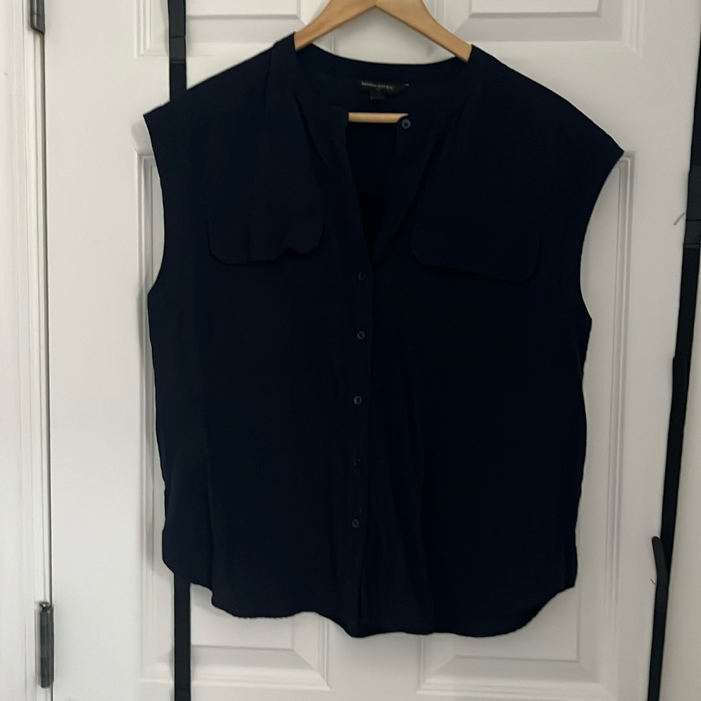 Navy blue sleeveless top from Banana Republic